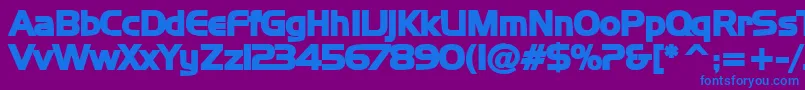 NewtowB Font – Blue Fonts on Purple Background