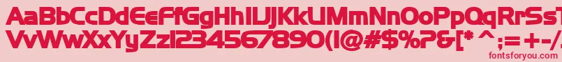 NewtowB Font – Red Fonts on Pink Background