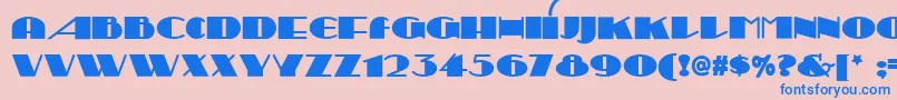 SesquipedalianNf Font – Blue Fonts on Pink Background