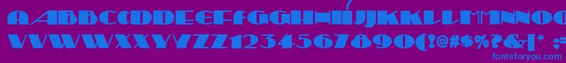 SesquipedalianNf Font – Blue Fonts on Purple Background