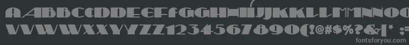 SesquipedalianNf-fontti – harmaat kirjasimet mustalla taustalla