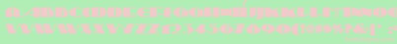 フォントSesquipedalianNf – 緑の背景にピンクのフォント
