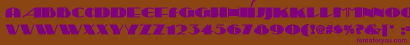 SesquipedalianNf Font – Purple Fonts on Brown Background