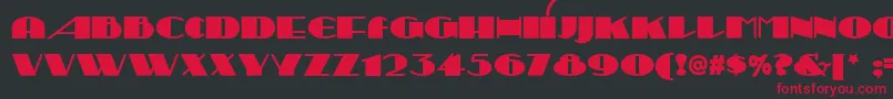SesquipedalianNf Font – Red Fonts on Black Background