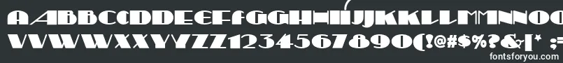SesquipedalianNf-fontti – valkoiset fontit mustalla taustalla