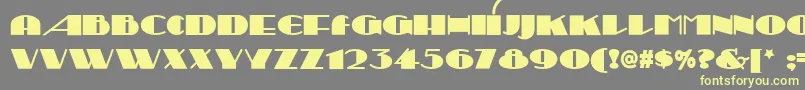 SesquipedalianNf-fontti – keltaiset fontit harmaalla taustalla