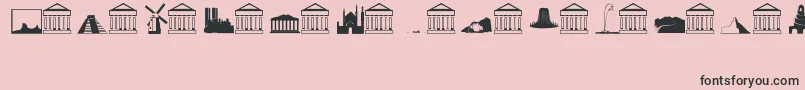 Landmarks Font – Black Fonts on Pink Background