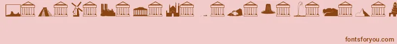 Шрифт Landmarks – коричневые шрифты на розовом фоне