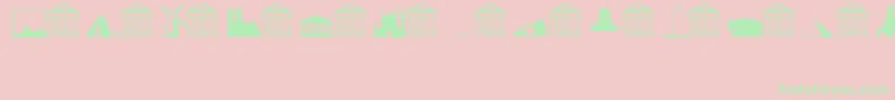 Landmarks Font – Green Fonts on Pink Background