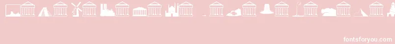 More about Landmarks Font Landmarks Font – White Fonts on Pink Background