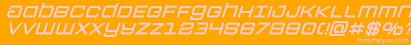 Colonymarinesboldital Font – Pink Fonts on Orange Background