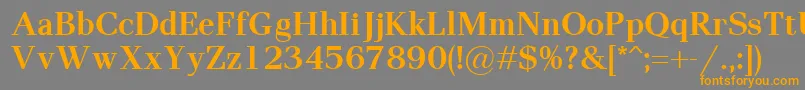 PaxBold Font – Orange Fonts on Gray Background