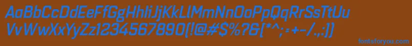 Quarcanormmediumitalicフォントについての詳細 フォントQuarcanormmediumitalic – 茶色の背景に青い文字