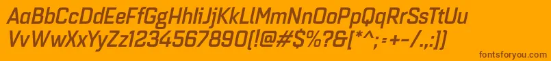 Quarcanormmediumitalic Font – Brown Fonts on Orange Background