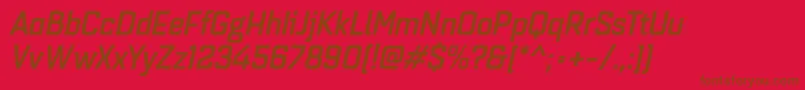 Quarcanormmediumitalic Font – Brown Fonts on Red Background