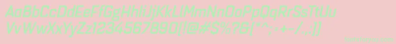 Quarcanormmediumitalic Font – Green Fonts on Pink Background