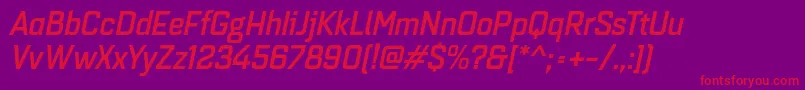 Quarcanormmediumitalic Font – Red Fonts on Purple Background