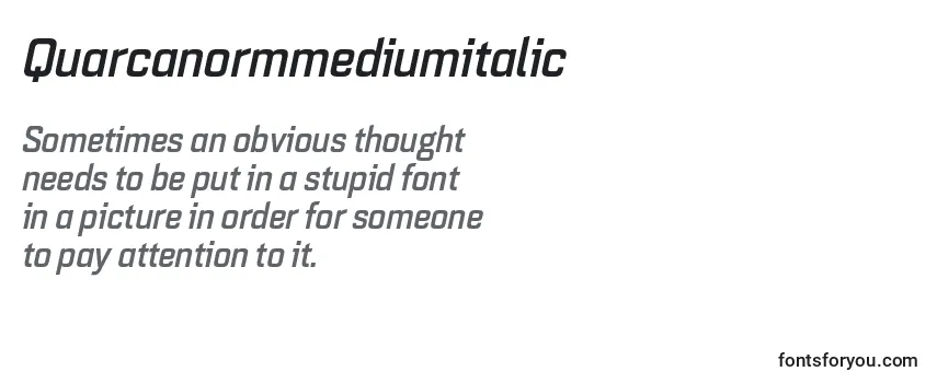 Review of the Quarcanormmediumitalic Font