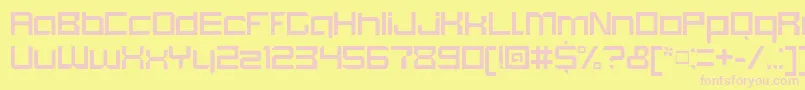 BlockoutClosedregular Font – Pink Fonts on Yellow Background