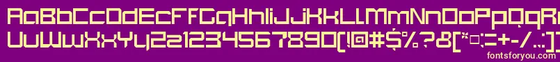 BlockoutClosedregular Font – Yellow Fonts on Purple Background