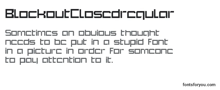Review of the BlockoutClosedregular Font