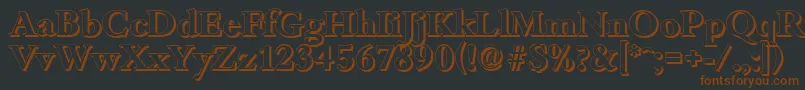 BambergshadowBold Font – Brown Fonts on Black Background