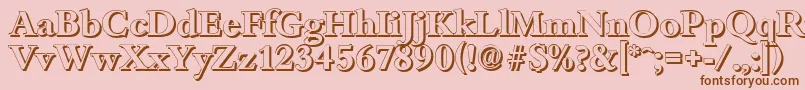 BambergshadowBold Font – Brown Fonts on Pink Background