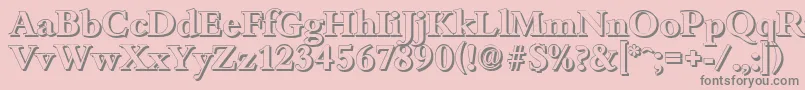 BambergshadowBold Font – Gray Fonts on Pink Background