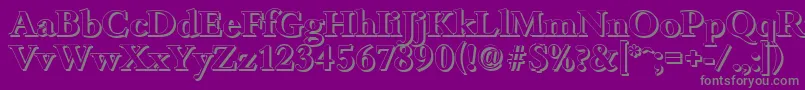 BambergshadowBold Font – Gray Fonts on Purple Background