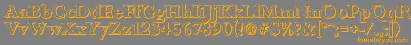 BambergshadowBold Font – Orange Fonts on Gray Background