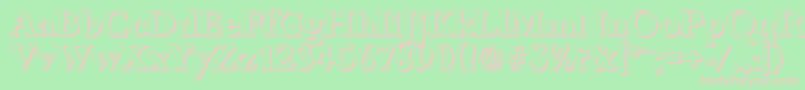 BambergshadowBold Font – Pink Fonts on Green Background