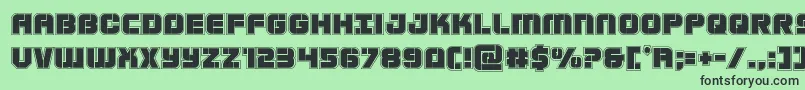 Supersubmarineacad Font – Black Fonts on Green Background