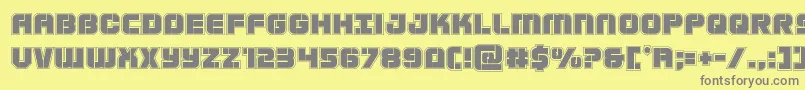 Supersubmarineacad Font – Gray Fonts on Yellow Background