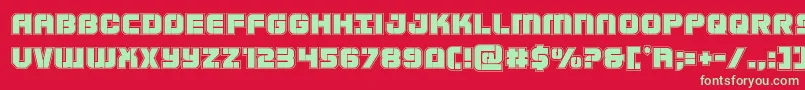 Supersubmarineacad Font – Green Fonts on Red Background