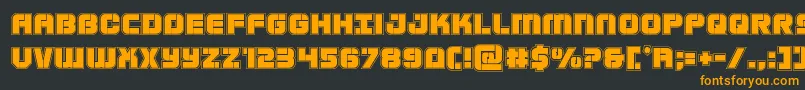 Supersubmarineacad Font – Orange Fonts on Black Background