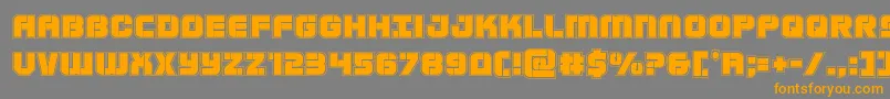 Supersubmarineacad Font – Orange Fonts on Gray Background