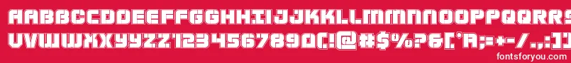 Supersubmarineacad Font – White Fonts on Red Background