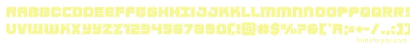 Supersubmarineacad Font – Yellow Fonts on White Background