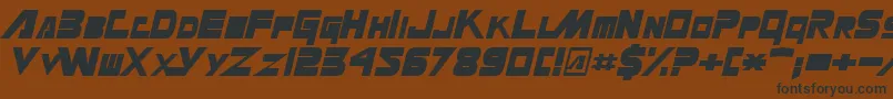 Шрифт MasterforceSolid – чёрные шрифты на коричневом фоне