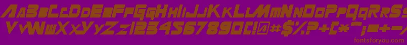 Police MasterforceSolid – polices brunes sur fond violet