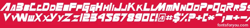 MasterforceSolid Font – White Fonts on Red Background