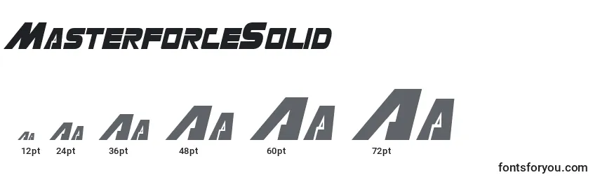 MasterforceSolid Font Sizes