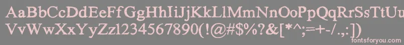 Handtimes Font – Pink Fonts on Gray Background