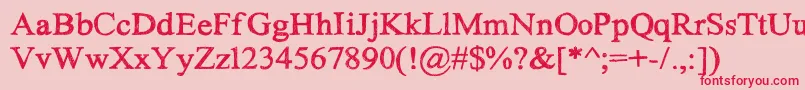 Handtimes Font – Red Fonts on Pink Background