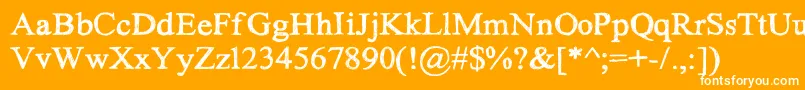 Handtimes Font – White Fonts on Orange Background
