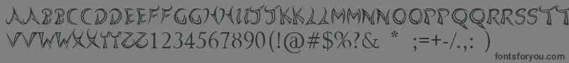Шрифт Quasari – чёрные шрифты на сером фоне