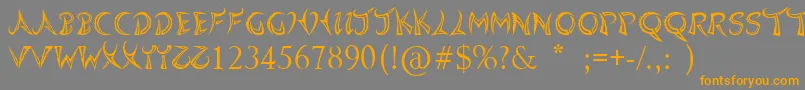 Quasari Font – Orange Fonts on Gray Background