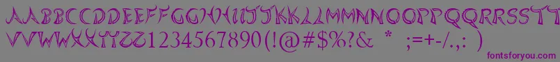 Шрифт Quasari – фиолетовые шрифты на сером фоне
