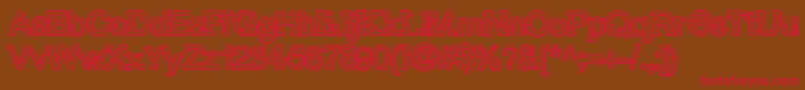 RhBrickhausProtoSaurus Font – Red Fonts on Brown Background