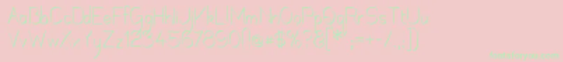 Mechrib Font – Green Fonts on Pink Background